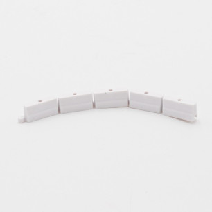 ELEMENTS DE RAIL EN PLASTIQUE BLANC POUR PISTE TURBO RACING (50 PCS)