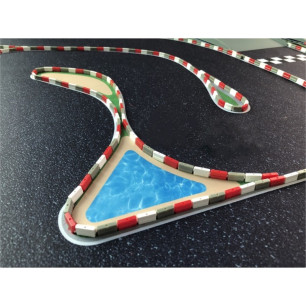 ELEMENTS DE RAIL EN PLASTIQUE BLANC POUR PISTE TURBO RACING (50 PCS)