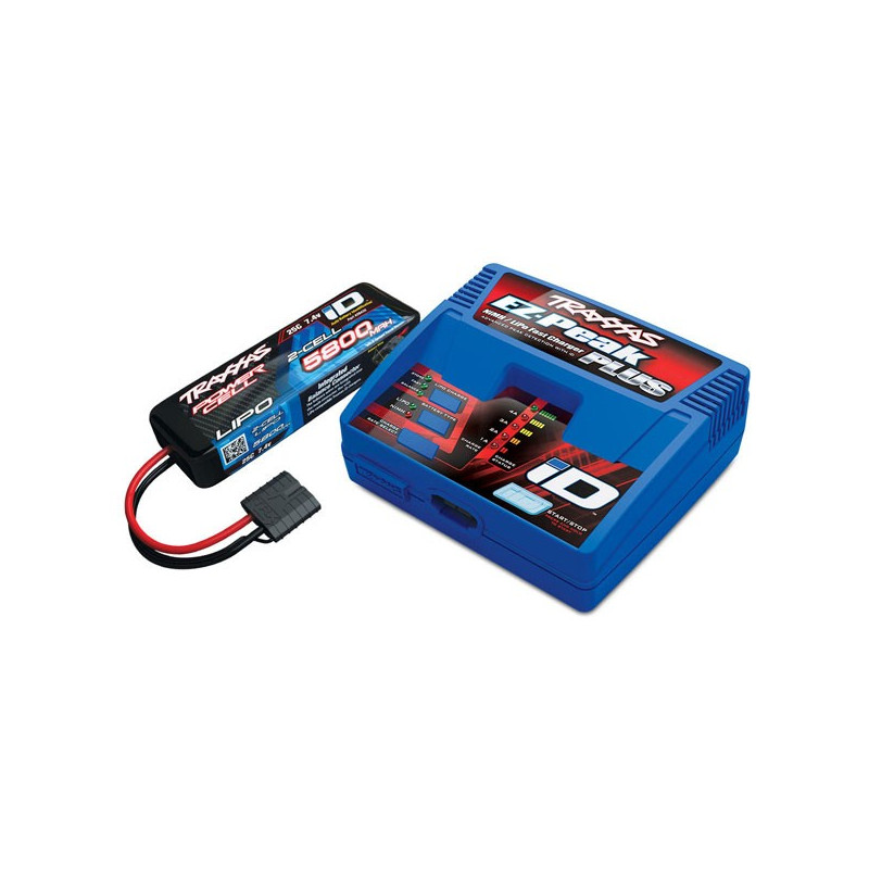 PACK CHARGEUR 2970G + 1 x LIPO 2S 5800MAH 2843X PRISE TRAXXAS