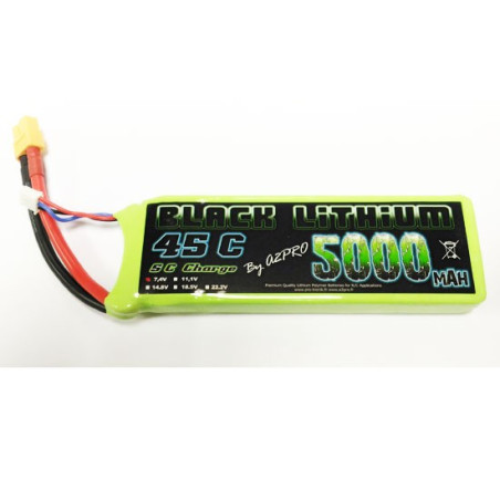 Accu LiPo Black Lithium 5000mAh 45C 2S